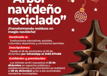 SE LANZA EL CONCURSO DE “ÁRBOL NAVIDEÑO RECICLADO” EN VILLA OCAMPO.