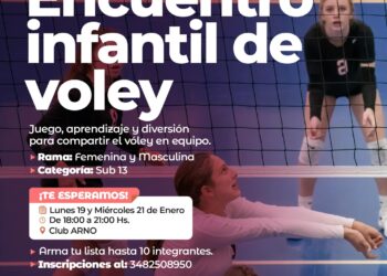 Villa Ocampo: Se realizará un Encuentro Infantil de Vóley en el Club ARNO.