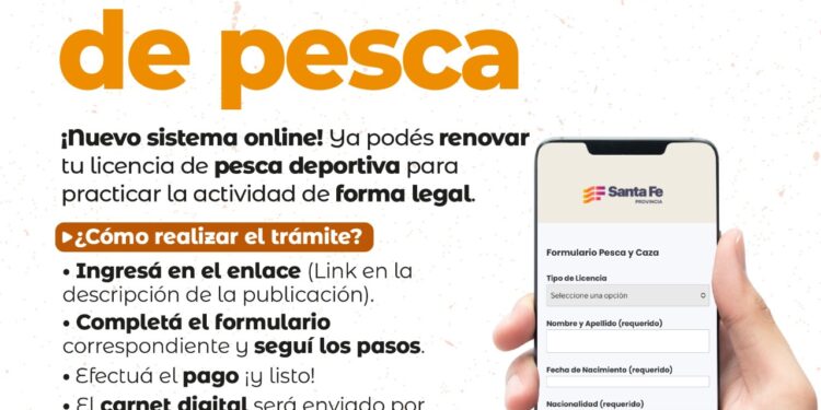 Ya se encuentra habilitado el sistema online para renovar la licencia de pesca deportiva.