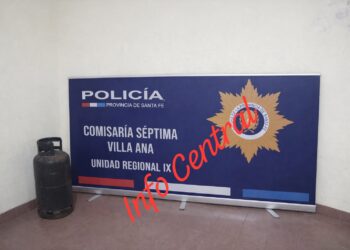 Robo en Villa Ana: un vecino denunció el hecho y la policía logró recuperar un tubo de gas.