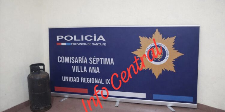Robo en Villa Ana: un vecino denunció el hecho y la policía logró recuperar un tubo de gas.