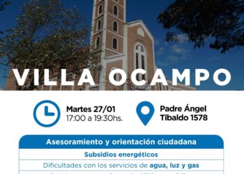 LA DEFENSORÍA DEL PUEBLO DE SANTA FE ESTARÁ PRESENTE EN VILLA OCAMPO PARA ATENCIÓN CIUDADANA GRATUITA.