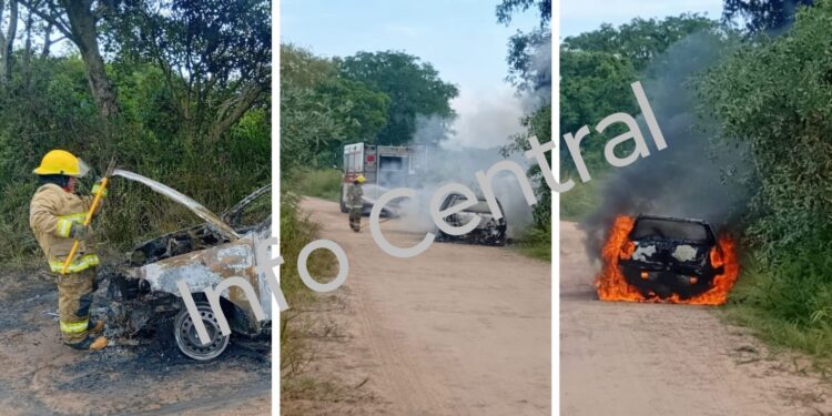  PUERTO RECONQUISTA: INCENDIO EN UN AUTOMÓVIL, SOLO SE REGISTRARON DAÑOS MATERIALES.