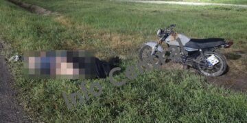 LAS GARZAS: MOTOCICLISTA HERIDO TRAS PERDER EL CONTROL DE SU VEHÍCULO.