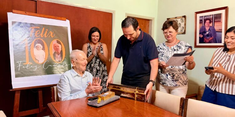 VILLA OCAMPO: DON FÉLIX BERTOS FUE DECLARADO “PERSONA ILUSTRE DE LA CIUDAD” EN EL MARCO DE SU 100° ANIVERSARIO.