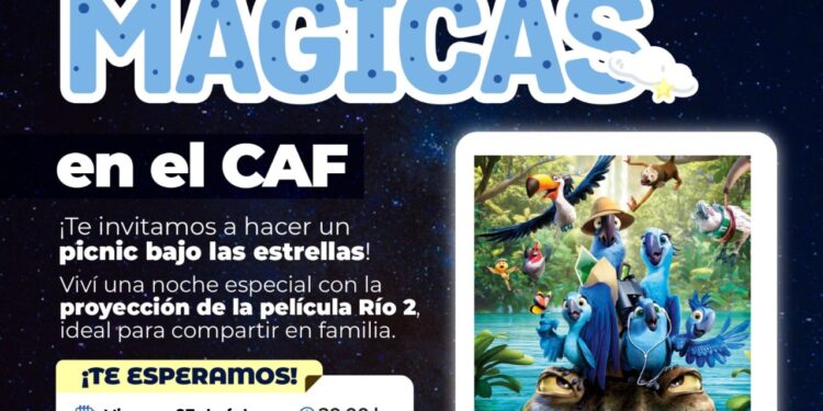 VILLA OCAMPO: NOCHE MÁGICA EN EL CAF JUAN PABLO II CON CINE AL AIRE LIBRE.