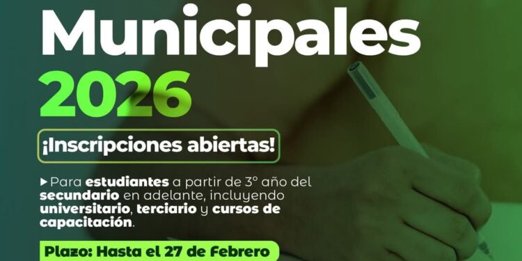 VILLA OCAMPO ABRE LA CONVOCATORIA A BECAS ESTUDIANTILES MUNICIPALES 2026.