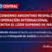 EL GOBIERNO ARGENTINO RESPALDA OPERACIÓN INTERNACIONAL CONTRA EL LÍDER SUPREMO DE IRÁN.