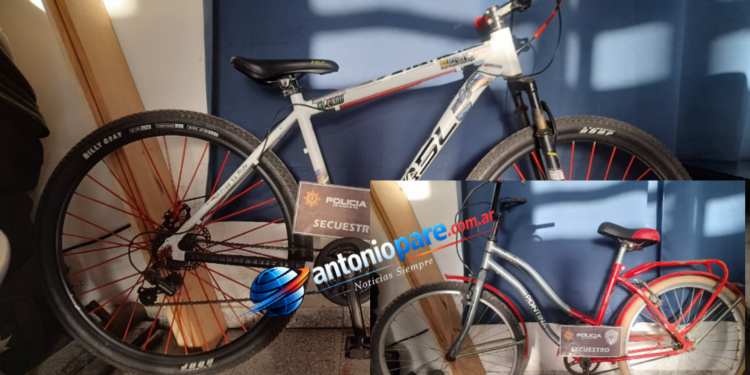 Villa Ocampo: recuperan bicicletas robadas y aprehenden a dos hombres.