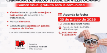 Villa Ocampo: impulsan una campaña de salud visual con exámenes gratuitos para la comunidad.