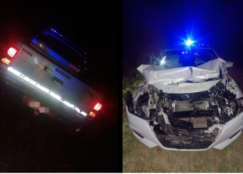 HARDY: choque por alcance en Ruta 11 tras una maniobra para evitar atropellar a un perro.