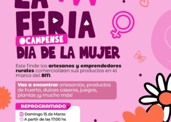 Villa Ocampo realizará una nueva edición de la Feria Ocampense por el Día de la Mujer.