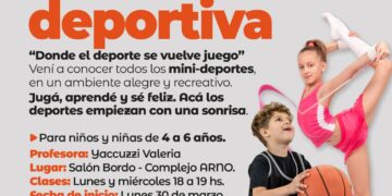 Villa Ocampo lanza la Escuela de Iniciación Deportiva para niños y niñas.