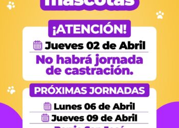 Villa Ocampo: Se informa la programación de jornadas de castraciones gratuitas para mascotas.