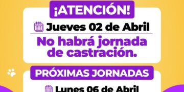 Villa Ocampo: Se informa la programación de jornadas de castraciones gratuitas para mascotas.