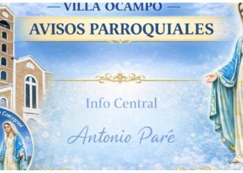 VILLA OCAMPO AVISOS PARROQUIALES del 27 de abril al 3 de mayo de 2026.