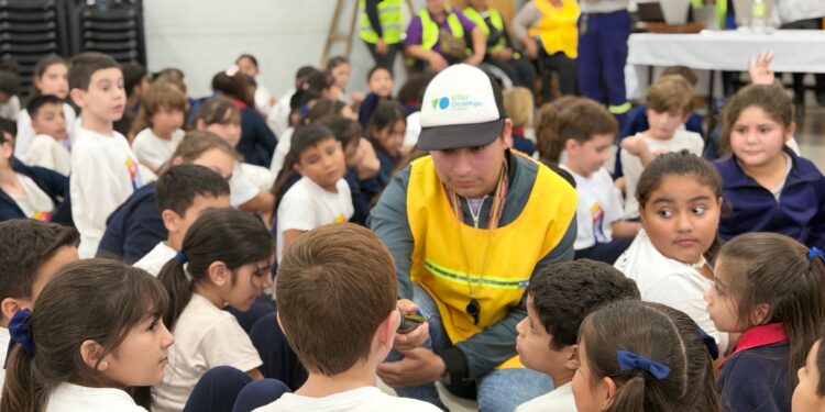 Villa Ocampo: La Guardia Urbana realizó una nueva charla de educación vial en la Escuela Virgen Niña.
