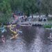 Villa Ocampo recibió a los kayakistas en el cierre de la 14° edición del Canotaje Jaaukanigás.