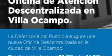 VILLA OCAMPO CONTARÁ CON UNA OFICINA DESCENTRALIZADA DE LA DEFENSORÍA DEL PUEBLO.