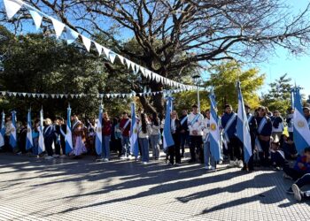 VILLA OCAMPO CONMEMORÓ EL 25 DE MAYO CON EL ACTO OFICIAL PATRIO EN PLAZA BELGRANO.