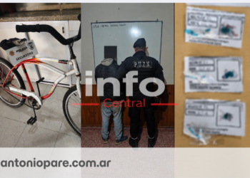 LAS TOSCAS: APREHENDIERON A UN HOMBRE CON TRES ENVOLTORIOS DE COCAÍNA.