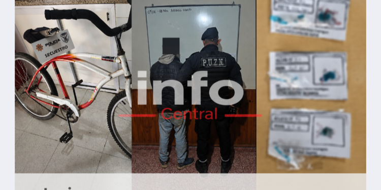 LAS TOSCAS: APREHENDIERON A UN HOMBRE CON TRES ENVOLTORIOS DE COCAÍNA.