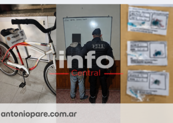 LAS TOSCAS: APREHENDIERON A UN HOMBRE CON TRES ENVOLTORIOS DE COCAÍNA.