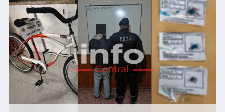 LAS TOSCAS: APREHENDIERON A UN HOMBRE CON TRES ENVOLTORIOS DE COCAÍNA.