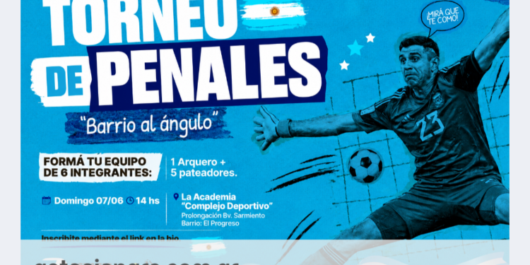 Villa Ocampo se prepara para el Mundial 2026 con el torneo de penales “Barrio al Ángulo”.