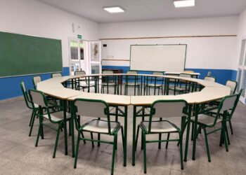 Mancini en la inauguración de la nueva aula para la escuela N°691 “Domingo Faustino Sarmiento” en Hardy.