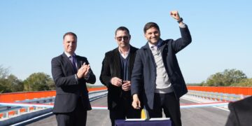 Pullaro inauguró el puente sobre arroyo El Pindó: “Dijimos que íbamos a priorizar el norte y hoy eso es una realidad”.