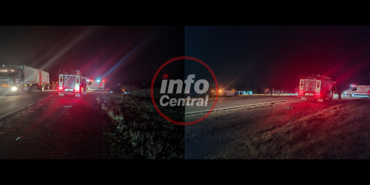 Triple colisión sobre la Ruta Nacional 11 dejó dos personas lesionadas en Villa Ocampo.