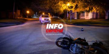 LAS TOSCAS: Motociclista resultó lesionado tras un choque entre una camioneta y una moto.