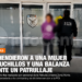 Aprehendieron a una mujer con cuchillos y una balanza durante un patrullaje en Las Toscas.