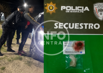 Aprehenden a un hombre con marihuana durante un patrullaje en Villa Ocampo.