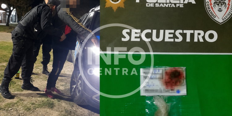 Aprehenden a un hombre con marihuana durante un patrullaje en Villa Ocampo.