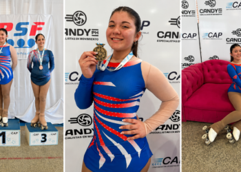 La ocampense Sofía Cabrera, campeona regional y clasificada al Nacional de Patín Artístico.