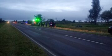 Las Toscas: Dos motocicletas chocaron sobre la Ruta Nacional 11 y dos personas resultaron heridas.