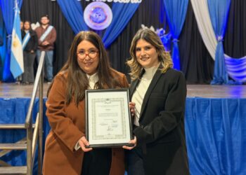 Mancini acompañó el acto por el 40° Aniversario del Instituto Superior N° 63 “Natalia Quessús”.