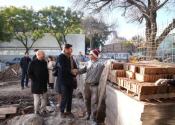Pullaro supervisó las obras de los Juegos Suramericanos en Rosario: “Estamos muy entusiasmados porque avanzan como habíamos esperado”.