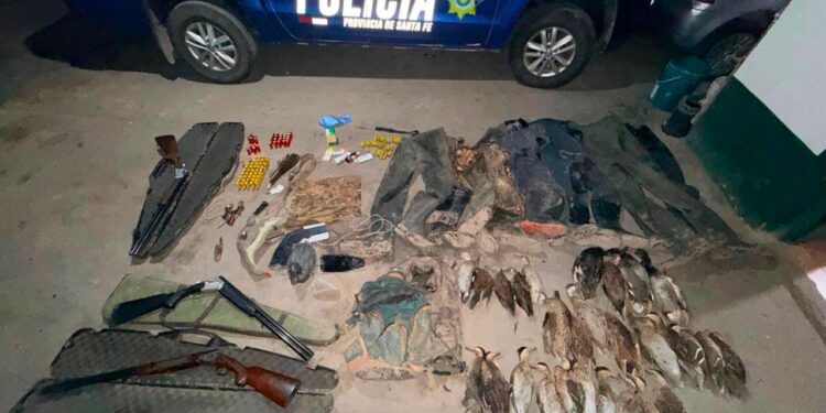 Fuertes operativos contra la caza y la pesca ilegal en Santa Fe, con secuestros y detenidos.