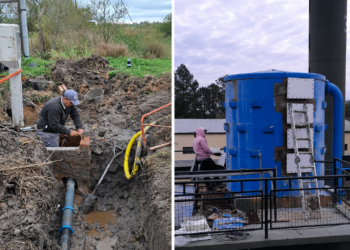 Villa Ocampo: COTELVO realiza trabajos de mantenimiento y mejoras en la planta potabilizadora.