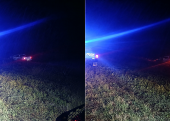 Florencia: Una camioneta despistó sobre la Ruta Nacional 11 durante la intensa lluvia.