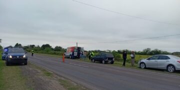 LAS TOSCAS: UNA MUJER FUE TRASLADADA AL SAMCO TRAS UN CHOQUE EN RUTA 11.