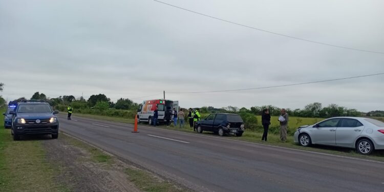 LAS TOSCAS: UNA MUJER FUE TRASLADADA AL SAMCO TRAS UN CHOQUE EN RUTA 11.