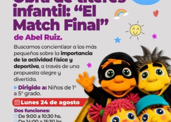 VILLA OCAMPO: SE REPROGRAMA PARA EL LUNES 24 DE AGOSTO LA OBRA DE TÍTERES INFANTIL “EL MATCH FINAL”.