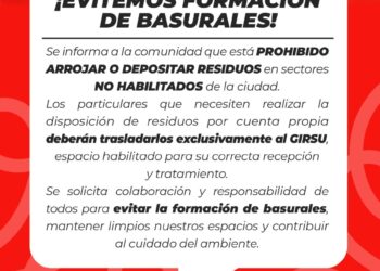 VILLA OCAMPO: EL MUNICIPIO RECUERDA QUE ESTÁ PROHIBIDO ARROJAR RESIDUOS EN SECTORES NO HABILITADOS.