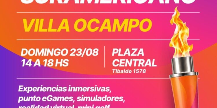 VILLA OCAMPO RECIBIRÁ EL FUEGO SURAMERICANO DE LOS JUEGOS SURAMERICANOS SANTA FE 2026.