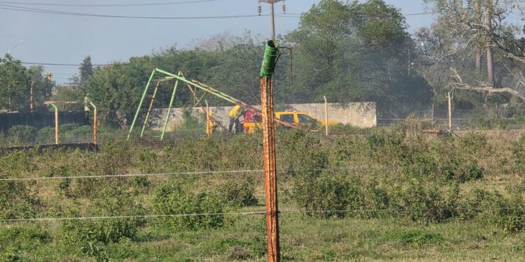 LAS TOSCAS: INCENDIO EN EL EX POLIDEPORTIVO MUNICIPAL.