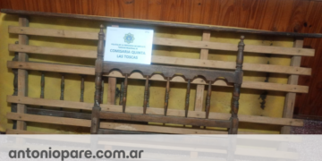 LAS TOSCAS: RECUPERARON UNA CAMA SUSTRAÍDA DE UNA VIVIENDA Y BUSCAN AL RESPONSABLE.